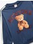 Şardonlu Uzun Kollu Ayıcık Baskılı Bisiklet Yaka Sweatshirt 3