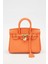 Turuncu Aksesuar Detaylı Kare El Çantası 1