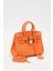 Turuncu Aksesuar Detaylı Kare El Çantası 2