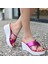 Bernishoes Pamela Fuşya Cilt Dolgu Topuk Terlik 4