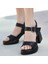 Bernishoes Sody Siyah Cilt Topuklu Sandalet 4