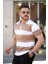 Erkek Yakalı Fermuarlı Çift Renk Kısa Kollu T-Shirt 2