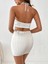 Kadın Sıfır Kol Crop Mini Etek Ikili Triko Takım 4