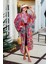 Remsa Tesettür Mayo Üzerine Tek Kaftan Kimono Pareo Pembe RP031 Arzu 1
