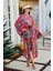Remsa Tesettür Mayo Üzerine Tek Kaftan Kimono Pareo Pembe RP031 Arzu 3