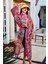 Remsa Tesettür Mayo Üzerine Tek Kaftan Kimono Pareo Pembe RP031 Arzu 5