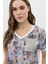 Dijital Baskılı V Yaka Çok Renk T-Shirt 4