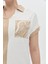 Polo Yaka Parçalı Taş Işlemeli T-Shirt 4