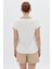 Polo Yaka Parçalı Taş Işlemeli T-Shirt 5