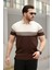 Erkek Yakalı Parça Renk Kısa Kollu T-Shirt 1