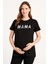 Hamile Önü Baskılı Pamuklu Kumaş Tshirt 2
