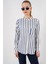 Uzun Kollu Çizgili Gömlek 20283 - B.lacivert 4