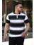 Erkek Yakalı Fermuarlı Çift Renk Kısa Kollu T-Shirt 1