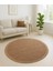 Boho 02 Naturel Yuvarlak Jüt Halı Yolluk Jüt Taban Jüt Kilim Hasır Halı Otantik Bohem Halı 6