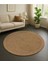 Boho 01 Naturel Yuvarlak Jüt Halı Yolluk Jüt Taban Jüt Kilim Hasır Halı Otantik Bohem Halı 7