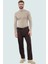 Erkek Baggy Fit Boru Paça Pantolon Düz Desen Günlük Kombinler Hafta Sonu Dayanıklı Malzeme 2