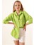 3900 Oversize Uzun Basic Gömlek - G.yeşil 4