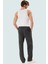 Erkek Baggy Fit Boru Paça Pantolon Düz Desen Günlük Kombinler Hafta Sonu Dayanıklı Malzeme 2