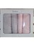 Camellıa Best Set Gri Pembe Hamam Seti 2 Havlu+2 Plaj Havlusu 1