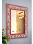 El Yapımı Masif Ahşap & Çiçek Desenli Mermer Duvar Aynası – 48X63 cm | Model: 010.1 2