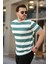 Erkek Çift Renk Pamuklu Örme Kumaş Kısa Kollu T-Shirt 2