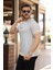 Erkek Dikey Çizgili Ottoman Kumaş Kısa Kollu T-Shirt 2