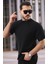 Erkek Kısa Kollu Örgü Kumaş Bisiklet Yaka T-Shirt 1