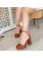 Bernishoes Kawer Taba Cilt Topuklu Ayakkabı 4