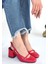 Bernishoes Jecci Kırmızı Cilt Topuklu Ayakkabı 3