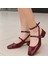 Bernishoes Karmi Bordo Rugan Topuklu Ayakkabı 4