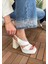 Bernishoes Cica Beyaz Cilt Topuklu Ayakkabı 4