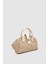 Drisa Kilit Detaylı Çapraz Askılı Hasır El Çantası Krem 3