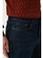 Erkek Koyu Mavi Berlin Eskitme Yıkamalı Esnek Slim Fit Dar Kesim Jean Pantolon E003512 6