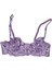 Lila Çiçek Desenli Balenli Sütyen Takımı 4