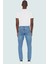 Erkek Slim Fit Dar Kesim Denim Kot Pantolon Yırtık Detaylı Casual Günlük Dayanıklı Malzeme 3
