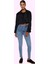 Kadın Skinny Jean Yüksek Bel Uzun Boy Düz Desenli Günlük Hafta Sonu Yaz Aylarının Vazgeçilmezi 1