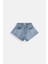 Saçaklı Denim Mavi Şort 1