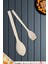 Doğal Şimşir Ağacı Ahşap Tahta Kaşık Spatula Seti Ağaç Kaşık (2li Set) 1