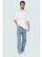 Erkek Pamuklu Denim Pantolon Yüksek Bel Geniş Paça Günlük Stil Hafta Sonu Kaliteli Malzeme 1