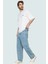 Erkek Pamuklu Denim Pantolon Yüksek Bel Geniş Paça Günlük Stil Hafta Sonu Kaliteli Malzeme 2