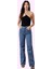 Kadın Pamuk Denim Wide Leg Jean Yüksek Bel Rahat Günlük Stil Hafta Sonu Yaz Aylarının Vazgeçilmezi 1