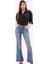 Kadın Stretch Denim Flare Pantolon Günlük Kombinler Için Hafta Sonu Yaz Aylarının Vazgeçilmezi 1