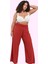 Kadın Yazlık Geniş Paça Pantolon Viskoz Polyester Büyük Beden Günlük Kullanım Modern Tasarım 2