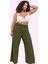 Kadın Yazlık Geniş Paça Pantolon Viskoz Polyester Büyük Beden Günlük Kullanım Modern Tasarım 2
