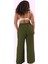 Kadın Yazlık Geniş Paça Pantolon Viskoz Polyester Büyük Beden Günlük Kullanım Modern Tasarım 3