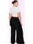 Kadın Düz Desen Regular Boy Aerobin Dokuma Geniş Paça Pantolon Günlük Kullanım Özel Günler 3