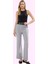 Kadın Düz Desen Geniş Paça Pantolon Yüksek Bel Beli Lastikli Rahat Günlük Kombin Hafta Sonu 1
