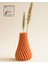 Bast Tasarım Luniva – 3D Yazıcı Üretimi Spiral Tasarımlı Turuncu Vazo (15 Cm, Modern Masa, Salon ve Ofis Dekorasyonu Için 2