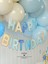 Mavi Tema Happy Birthday Yazılı Doğum Günü Balon Zincir Seti Mavi Konseptli Doğum Günü Süsü 5