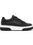 Erkek Siyah Bağcıklı Kalın Tabanlı Deri Sneaker 25WFD610918 1